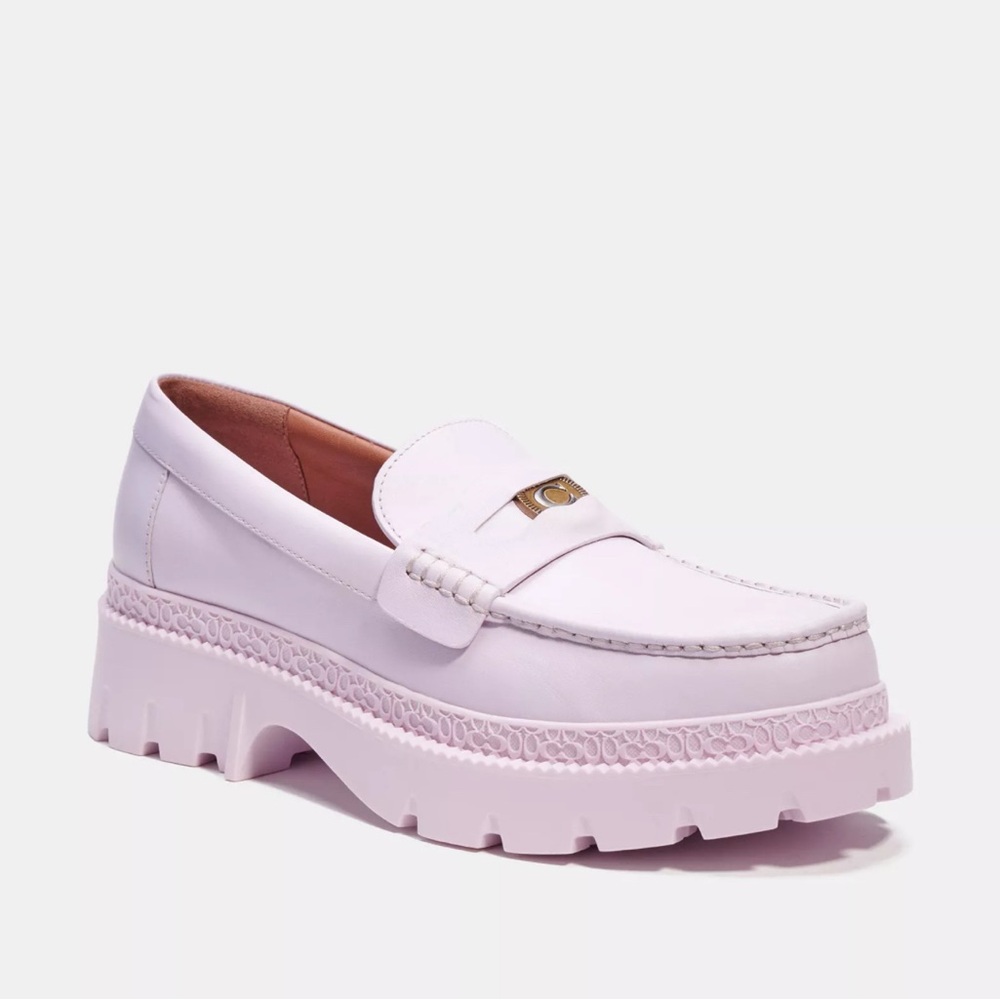 COACH men’s pink loafers